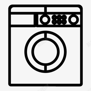 洗衣机清洁房间图标图标