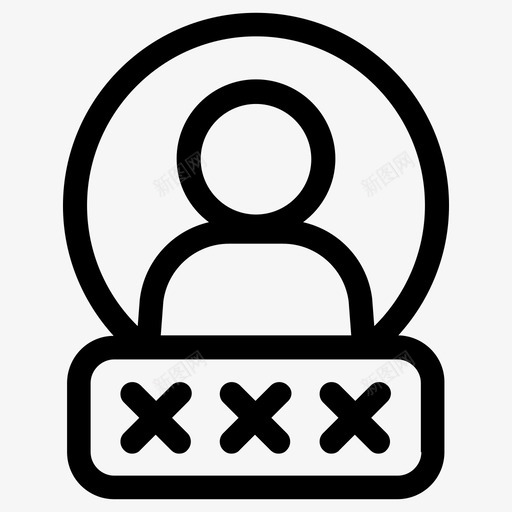 密码身份验证配置文件图标svg_新图网 https://ixintu.com 密码 用户 用户名 身份验证 配置文件
