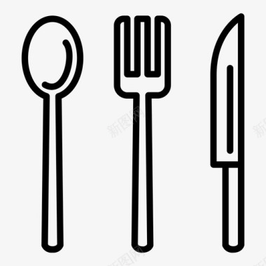 勺子吃的叉子图标图标
