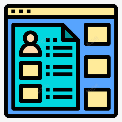 信息数字服务2线性颜色图标svg_新图网 https://ixintu.com 信息 数字服务2 线性颜色
