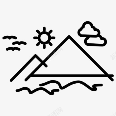 图像山脉风景图标图标