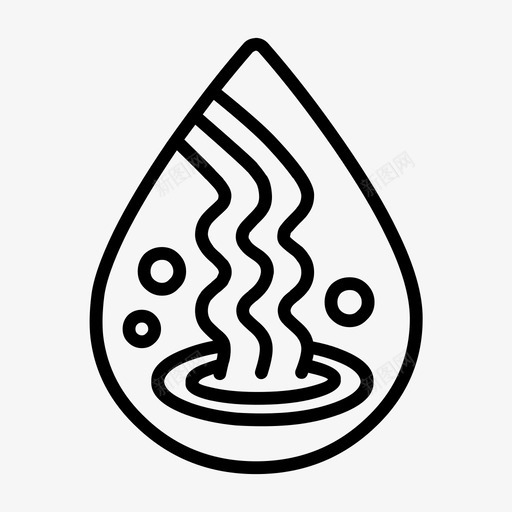 天然泉水排毒自然图标svg_新图网 https://ixintu.com 健康 天然泉水 排毒 水和环境 瀑布 能量 自然