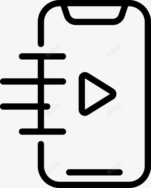 流媒体流媒体6线性图标svg_新图网 https://ixintu.com 流媒体 线性