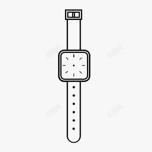 手表钟表珠宝图标svg_新图网 https://ixintu.com 圆形矩形 手表 时间 没有手 珠宝 钟表