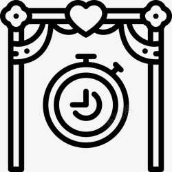 婚礼当天的日期和时间婚礼时间装饰持续时间图标高清图片