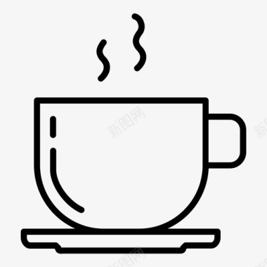 热咖啡杯饮料杯子图标图标