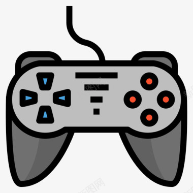 控制器游戏元素17线性颜色图标图标