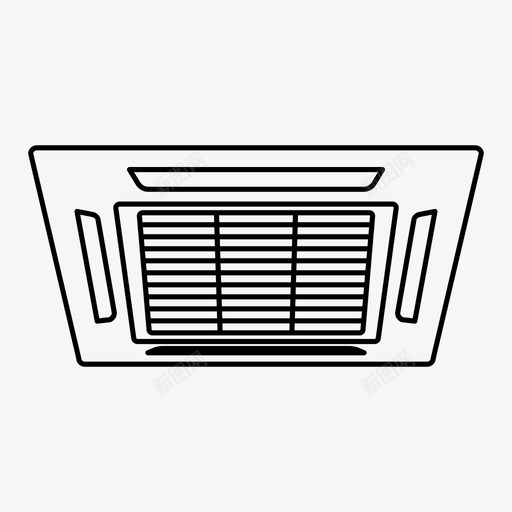 盒式空调空调空调器图标svg_新图网 https://ixintu.com 四季 天花板 家用电器 电器 电子设备 盒式 空调 空调器