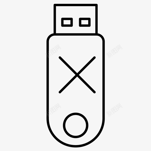 usb存储存储设备图标svg_新图网 https://ixintu.com usb 存储 存储设备 常规 技术 数字 线路