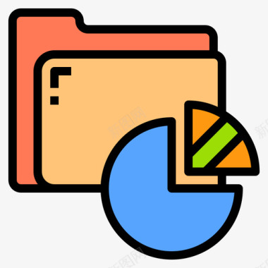 分析文件夹和文件6线颜色图标图标