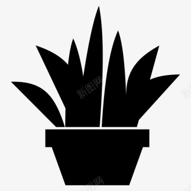 草花园绿色图标图标