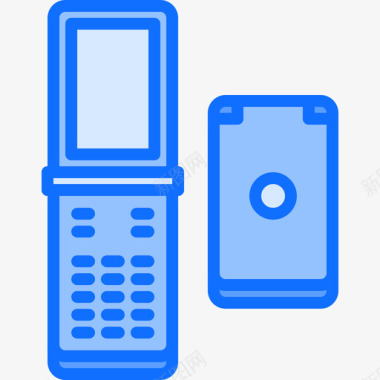 手机旧设备3蓝色图标图标