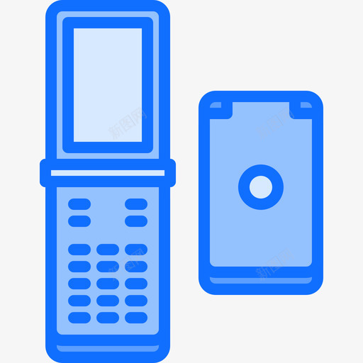 手机旧设备3蓝色图标svg_新图网 https://ixintu.com 手机 蓝色 设备