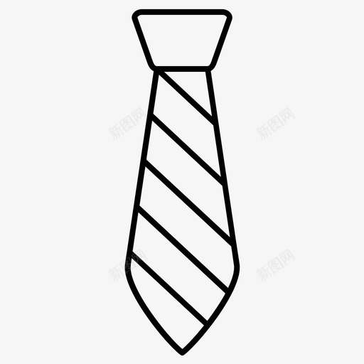 领带服装着装图标svg_新图网 https://ixintu.com 商务和办公常规系列41 服装 正式 着装 领带