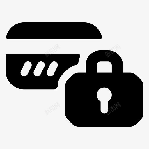 卡保护信用安全图标svg_新图网 https://ixintu.com 信用 卡交互字形 卡保护 安全