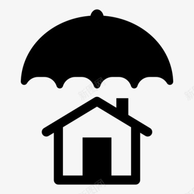 家庭保险房屋财产图标图标