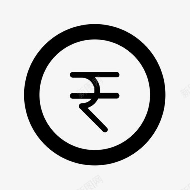 钱硬币印度人图标图标