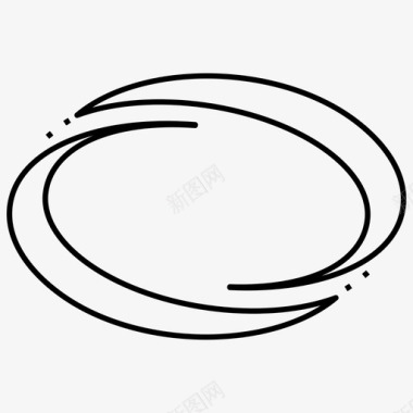 椭圆形边框椭圆图标图标