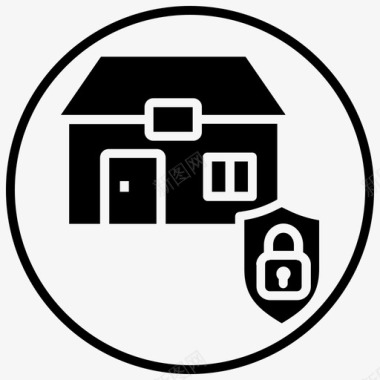 安全家庭保险房子图标图标
