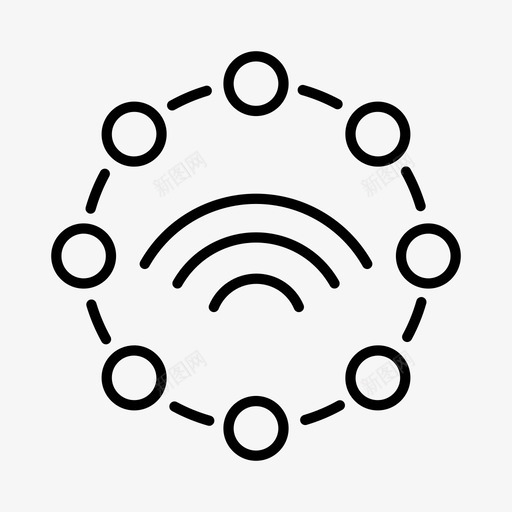 wifi数字电子商务图标svg_新图网 https://ixintu.com wifi 互联网 数字 用户界面 电子商务