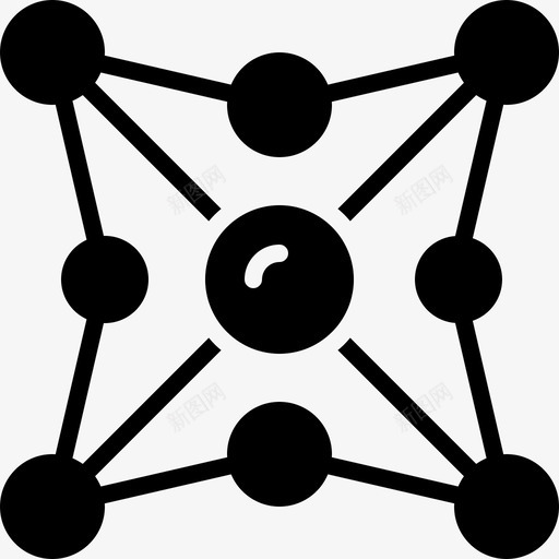 网络协作互动图标svg_新图网 https://ixintu.com 互动 协作 组织 网络