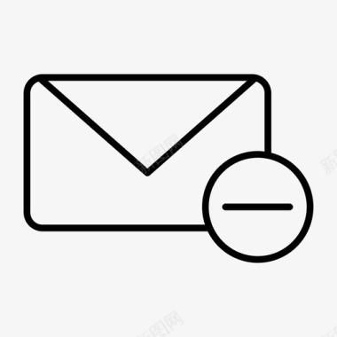 减去信封回复电子邮件图标图标
