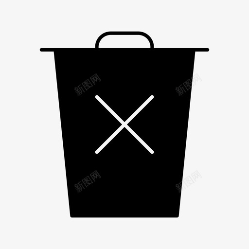垃圾箱删除垃圾回收站图标svg_新图网 https://ixintu.com 公司 删除 回收站 图标 垃圾 垃圾箱 填充