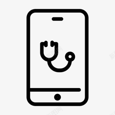 智能手机医疗设备医生图标图标