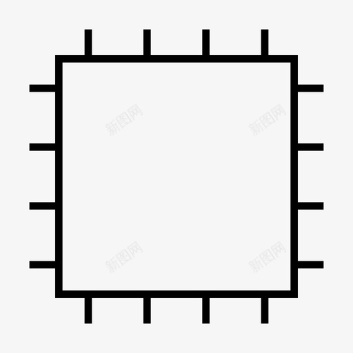 微芯片硬件处理器图标svg_新图网 https://ixintu.com 处理器 微芯片 硬件 计算机硬件