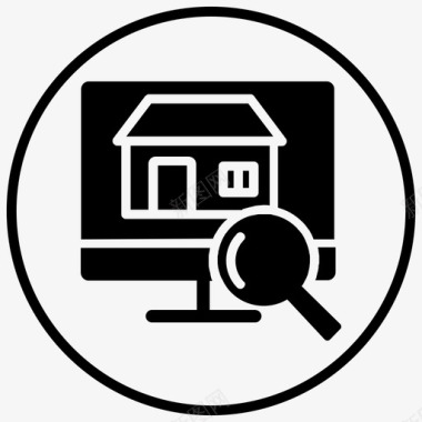 网上销售买房房产图标图标