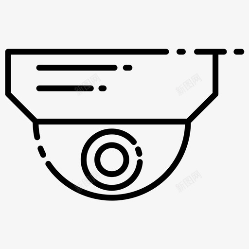 闭路电视保护安全图标svg_新图网 https://ixintu.com 保护 安全 监控系统粗体线条设置39 闭路电视