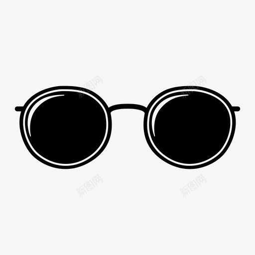 圆形太阳镜眼镜墨镜图标svg_新图网 https://ixintu.com 圆形 墨镜 太阳镜 眼镜