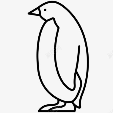 企鹅动物北极图标图标