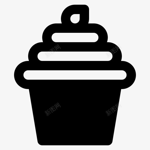 纸杯蛋糕面包房厨师图标svg_新图网 https://ixintu.com 厨师 烘焙 纸杯 蛋糕 雕文 面包房 食物