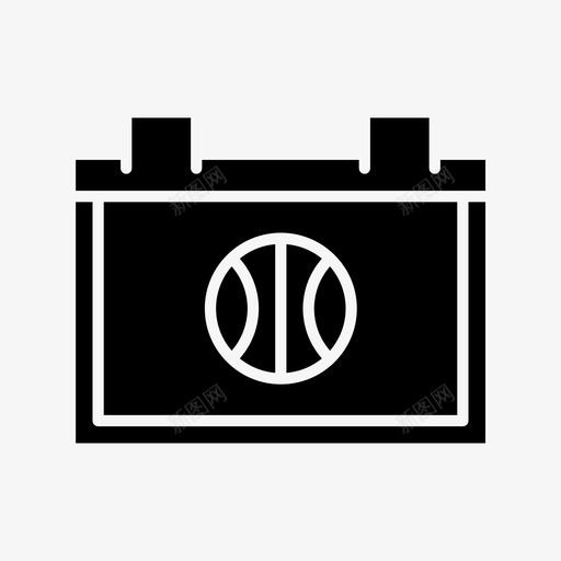 日历篮子游戏图标svg_新图网 https://ixintu.com 字形 日历 游戏 篮子 篮球 运动