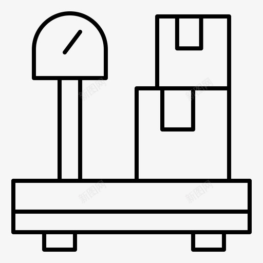 包装箱包装重量图标svg_新图网 https://ixintu.com 交货和物流 包装 包装箱 重量