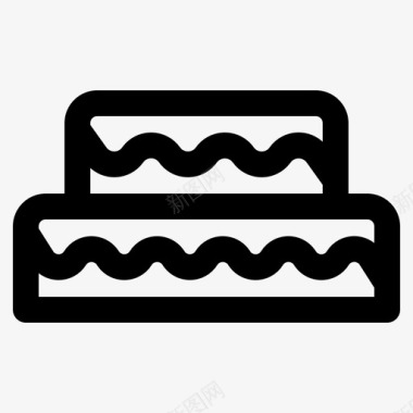 婚礼蛋糕面包店厨师图标图标