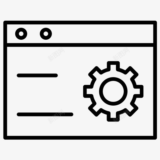 网站齿轮互联网图标svg_新图网 https://ixintu.com 互联网 加粗 在线 粗线条 网站 营销 齿轮