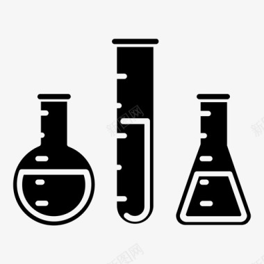 烧瓶水化学图标图标