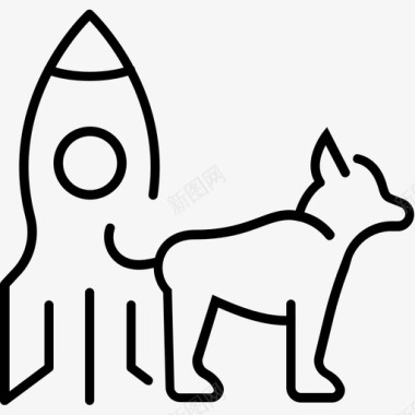 宇宙飞船动物狗图标图标