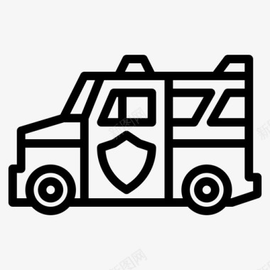 装甲银行警卫图标图标