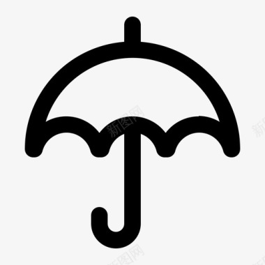 雨伞天气预报保险图标图标