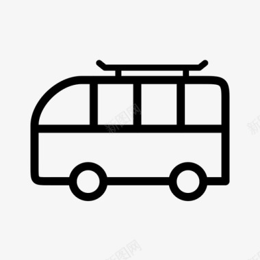 货车公共汽车送货图标图标