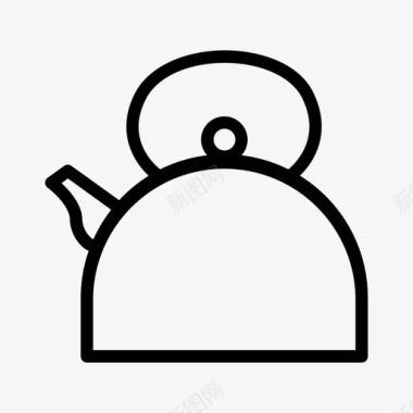 茶壶煮沸陶瓷图标图标