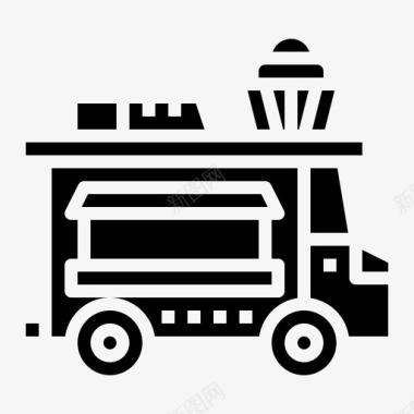 面包车送货食品车图标图标