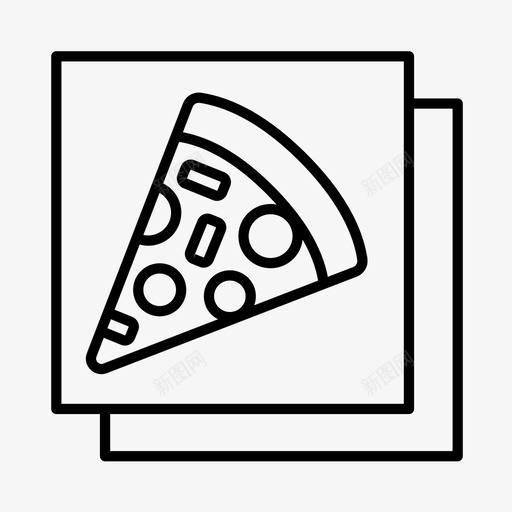 披萨送货食物图标svg_新图网 https://ixintu.com 外卖 披萨 晚餐 送货 食物