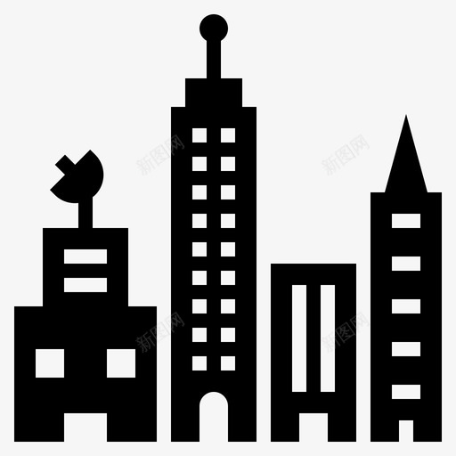 都市建筑城市图标svg_新图网 https://ixintu.com 人口 全球化 城市 建筑 过剩 都市 雕文