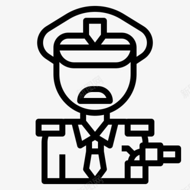 警察警卫人图标图标