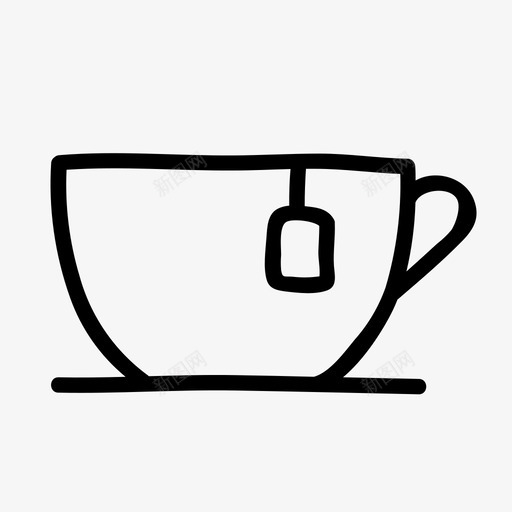 一杯茶冲泡饮用图标svg_新图网 https://ixintu.com 一杯茶 冲泡 手绘茶 热饮 饮用