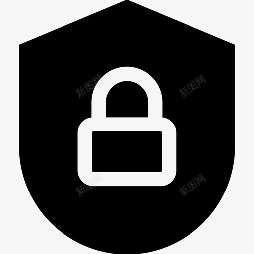屏蔽锁防护安全图标svg_新图网 https://ixintu.com 安全 屏蔽 防护